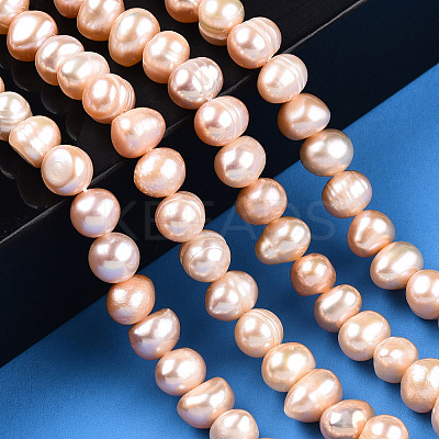 Natural Cultured Freshwater Pearl Beads Strands PEAR-N013-06M-1