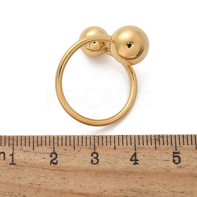 304 Stainless Steel Round Cuff Rings for Women RJEW-A063-01E-G-1