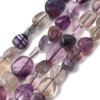 Natural Purple Fluorite Beads Strands LS-G-D321-A02-1