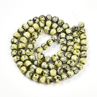 Baking Paint Glass Beads X1-DGLA-N003-10mm-A04-1
