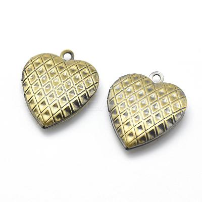 Brass Locket Pendants KK-F717-45AB-NR-1