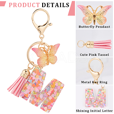 Zinc Alloy Tassel Keychain KEYC-WH20004-12P-1