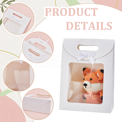 Rectangle Paper Gift Bags CON-WH0088-81B-1