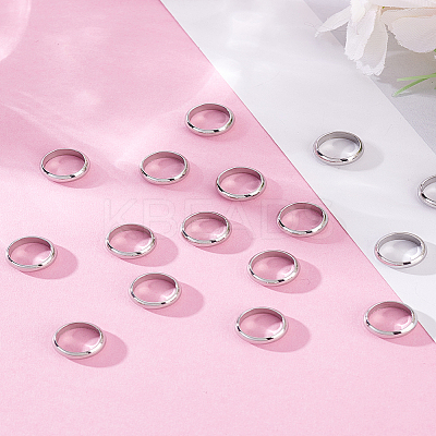 30Pcs Flat Round 201 Stainless Steel Spacer Beads STAS-LP0001-99-1