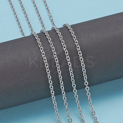 Tarnish Resistant 304 Stainless Steel Cable Chains STAS-O076-09-1