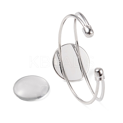 DIY Blank Dome Bangle Making Kit DIY-FS0003-50S-1