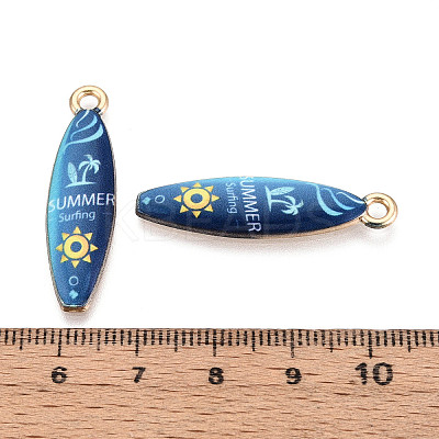 Alloy Enamel Pendants ENAM-T022-40KCG-03-1