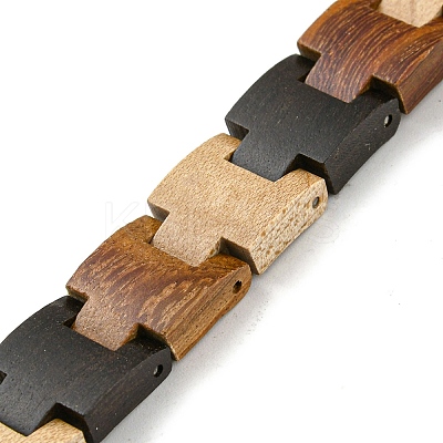 Wooden Watch Band Bracelets for Women Men BJEW-M306-02P-1
