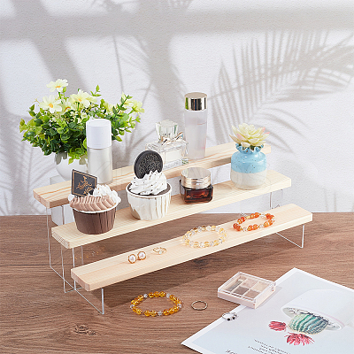 3-Tier Assembled Transparent Acrylic Organizer Display Risers ODIS-WH0029-89B-01-1