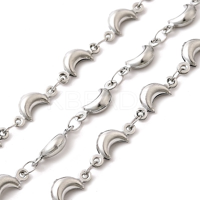 304 Stainless Steel Moon Link Chains CHS-C016-11P-1