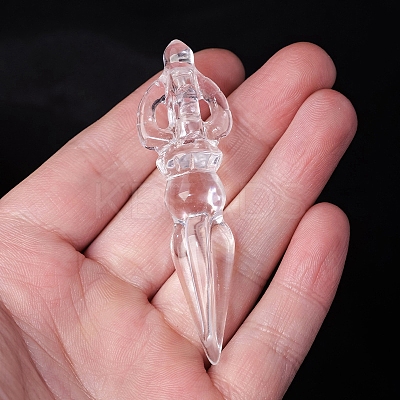 Natural Quartz Crystal Carved Vajra Figurines for Home Desktop Decoration PW-WG96012-02-1