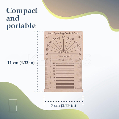 Rectangle Wooden Knitting Needle Gauge Tools PW-WG46382-01-1