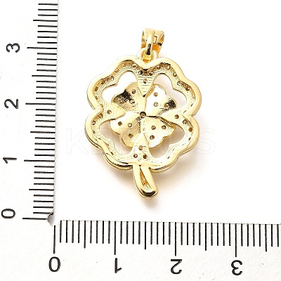 Brass Micro Pave Cubic Zirconia Pendants KK-G519-14G-01-1