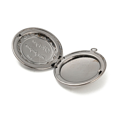 Brass Locket Pendants KK-M263-03B-1