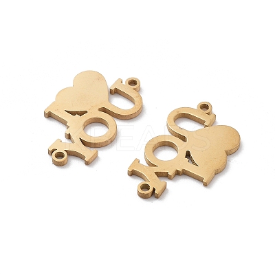 Ion Plating(IP) Tarnish Resistant 304 Stainless Steel Connector Charms STAS-P332-10G-1