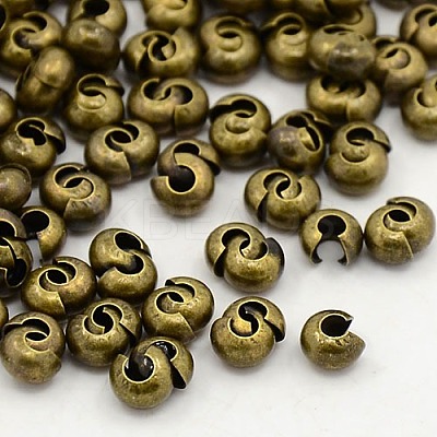 Brass Crimp Beads Covers X-KK-H290-NFAB-NF-1