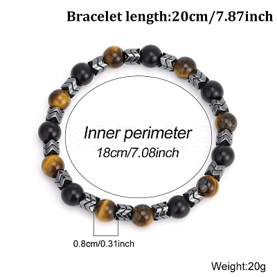 Adjustable Natural Mixed Gemstone Woven Bracelets PW-WG2ABB7-06-1
