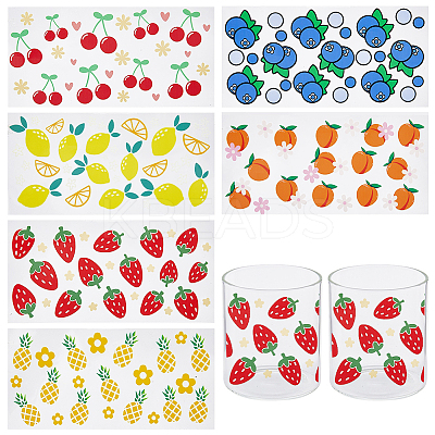 6 Sheets 6 Styles Iron On Transfer Film DIY-GF0008-67-1