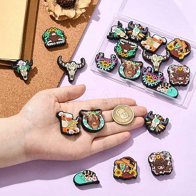 20Pcs 10 Styles Silicone Focal Beads SIL-CJ0002-89-1