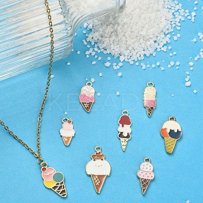40Pcs 8 Styles Alloy Pendants ENAM-CJ0003-40-1