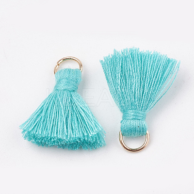 Polycotton(Polyester Cotton) Tassel Pendant Decorations X-FIND-S280-08-1
