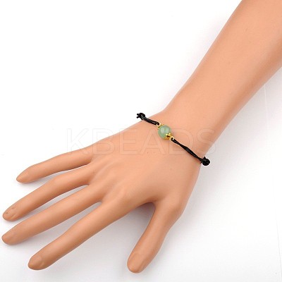 Gemstone Adjustable Link Bracelets BJEW-JB01554-02-1