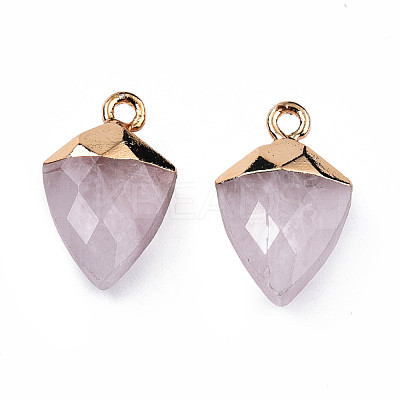 Natural Rose Quartz Pendants G-N326-134-08-1