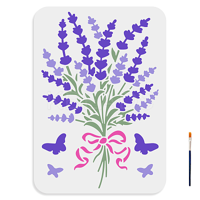 1Pc PET Hollow Out Drawing Painting Stencils DIY-MA0004-28A-01-1
