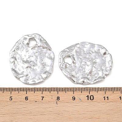 Hammered 304 Stainless Steel Pendants STAS-P424-04P-1