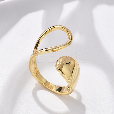 Brass Cuff Rings RJEW-C120-06G-1