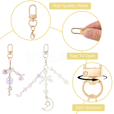 40Pcs 2 Colors Zinc Alloy Swivel Clasps FIND-SP0004-27-1