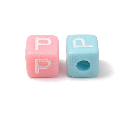 Opaque Acrylic European Beads AC-CBA7A73-01P-1