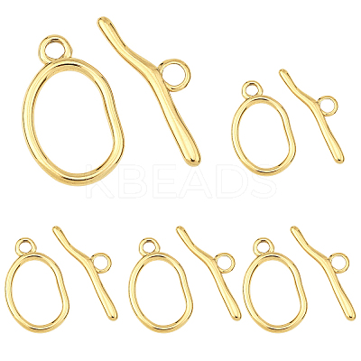 5Pcs 304 Stainless Steel Toggle Clasps STAS-YW0003-36G-1