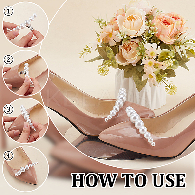2 Pairs 2 Styles Alloy Shoe Buckle Clips FIND-GO0003-49-1