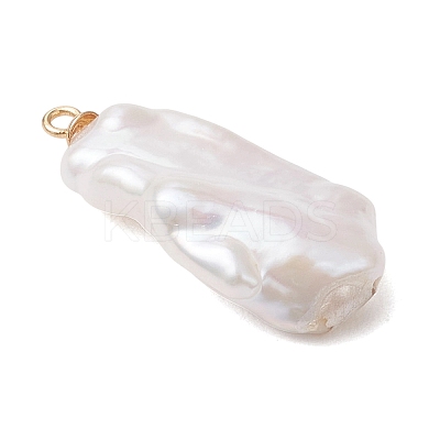 Natural Keshi Pearl Pendants PALLOY-JF04900-01-1
