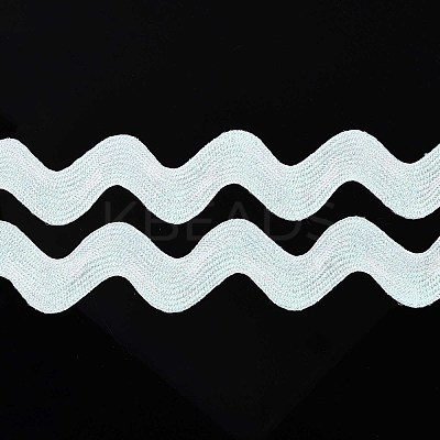 10 Yard Metallic Polyester Wavy Fringe Trim Ribbon SRIB-GF0001-38U-1