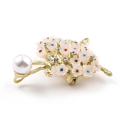 Ballerina Alloy Brooch with Resin Pearl LS-JEWB-O009-20-1