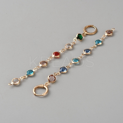 Glass Hoop Earrings EJEW-WH0012-181-1