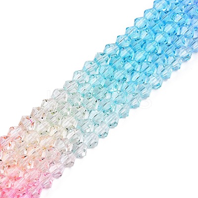 Gradient Color Baking Paint Glass Bead Strands X1-DGLA-A039-T2mm-A08-1
