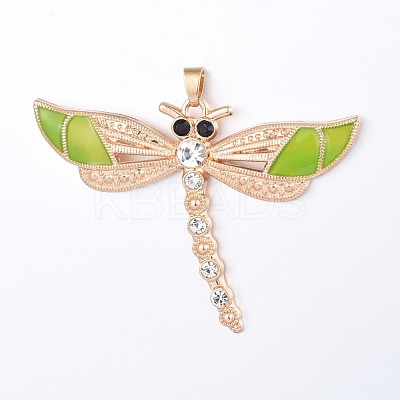 Alloy Enamel Big Pendants ENAM-F123-09G-1