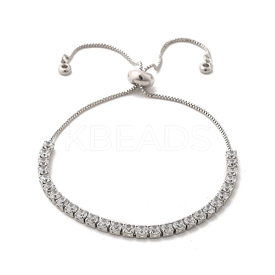 Adjustable Brass Micro Pave Cubic Zirconia Bracelets BJEW-G588-01P-1