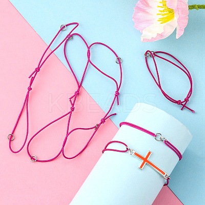 Elastic Cord Bracelet Making X-AJEW-JB00008-07-1