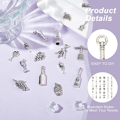 4Bags Tibetan Style Alloy Pendants Sets DIY-DC0002-76-1