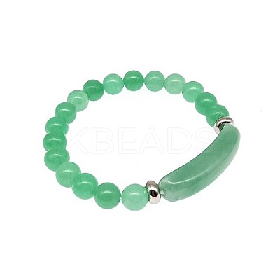Natural Green Aventurine Bead Stretch Bracelets for Women Men MZ7269-06-1
