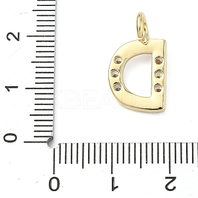 Brass Micro Pave Clear Cubic Zirconia Pendants KK-I476-01G-D-1