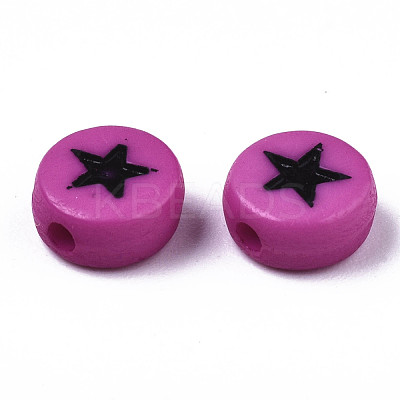 Opaque Acrylic Beads MACR-N008-32B-1