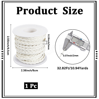 10M Flat Braided Imitation Leather Cords LC-CL0001-04D-1
