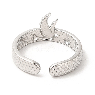 Non-Tarnish 201 Stainless Steel Open Cuff Ring RJEW-E063-42P-1