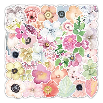 50Pcs PVC Paper Stickers LS-PW-WG7F01D-01-1