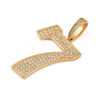 304 Stainless Steel with Rhinestone Big Pendants LS-STAS-Z171-09G-1
